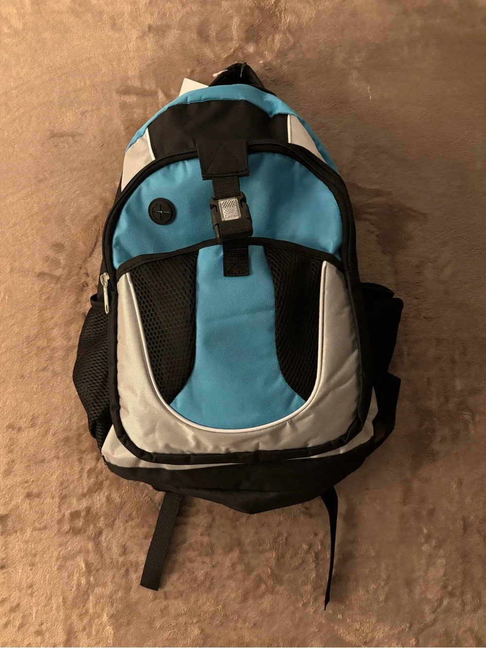 Men's (Unisex) Black & Blue Everyday Backpack - Unbranded 18x13x6